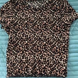 American Eagle leopard baby tee